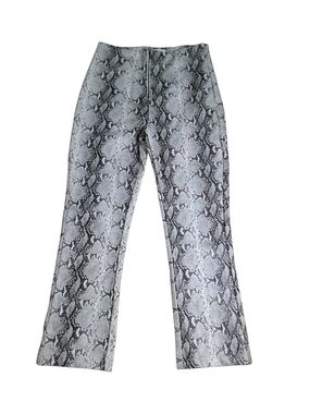 Wild Honey Black & White Snake-Print Bootcut Pants